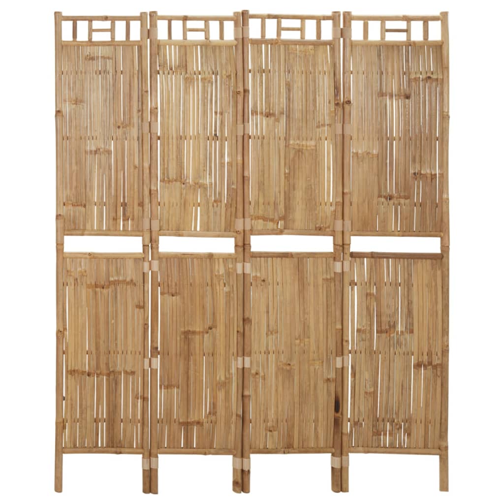 vidaXL Parawan 4-panelowy, bambusowy, 160 x 180 cm