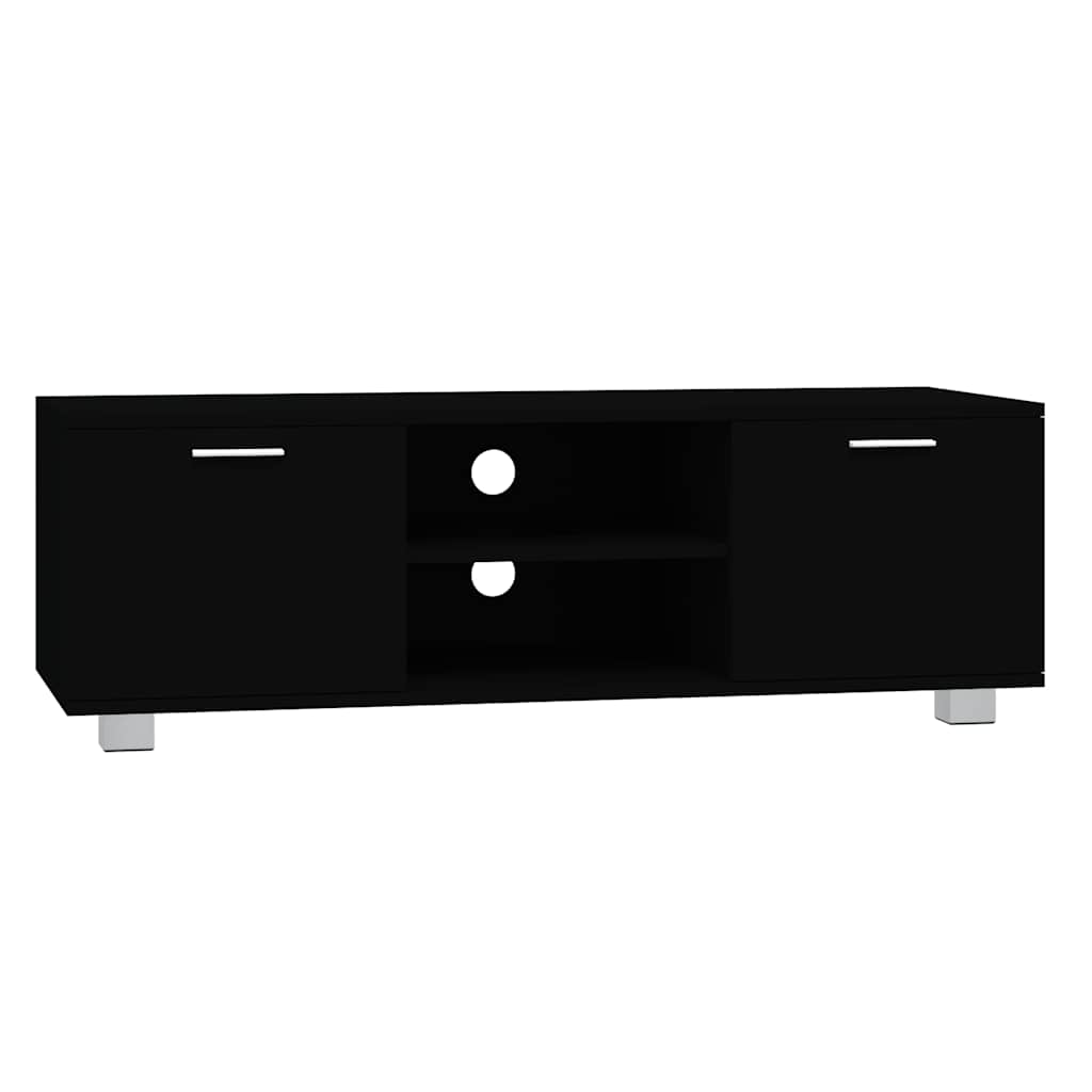 vidaXL Szafka pod TV, czarna, 120x40,5x35 cm, materiał drewnopochodny