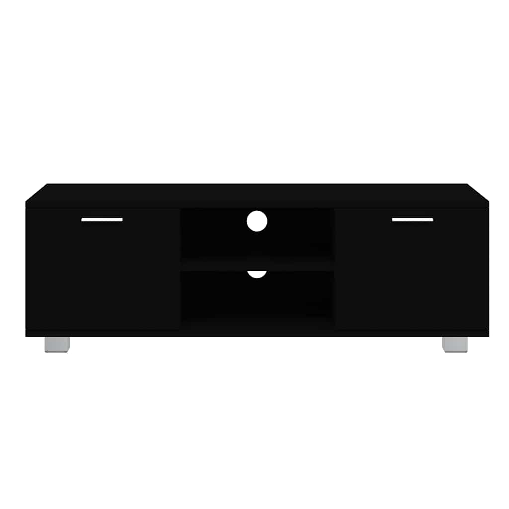 vidaXL Szafka pod TV, czarna, 120x40,5x35 cm, materiał drewnopochodny