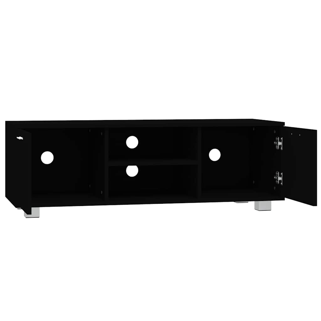 vidaXL Szafka pod TV, czarna, 120x40,5x35 cm, materiał drewnopochodny