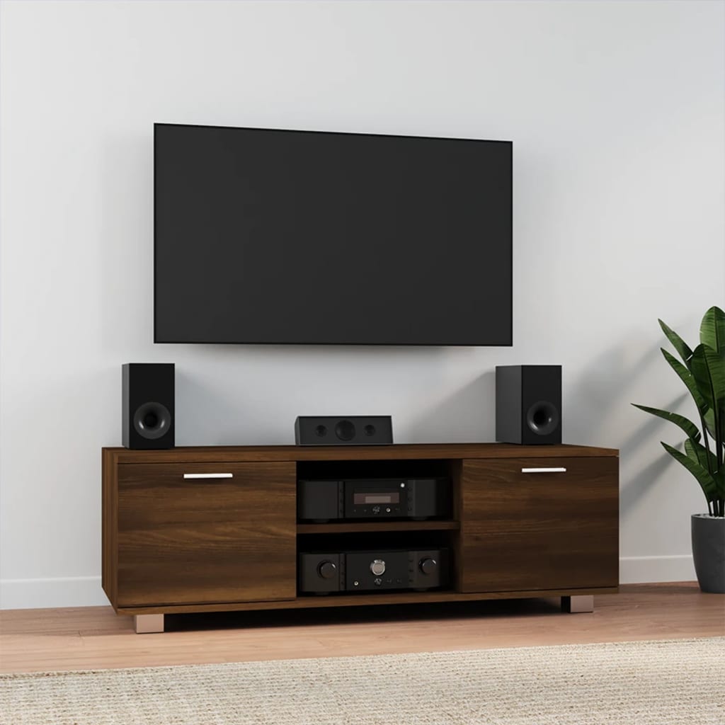 vidaXL Szafka pod telewizor, brązowy dąb, 120x40,5x35 cm