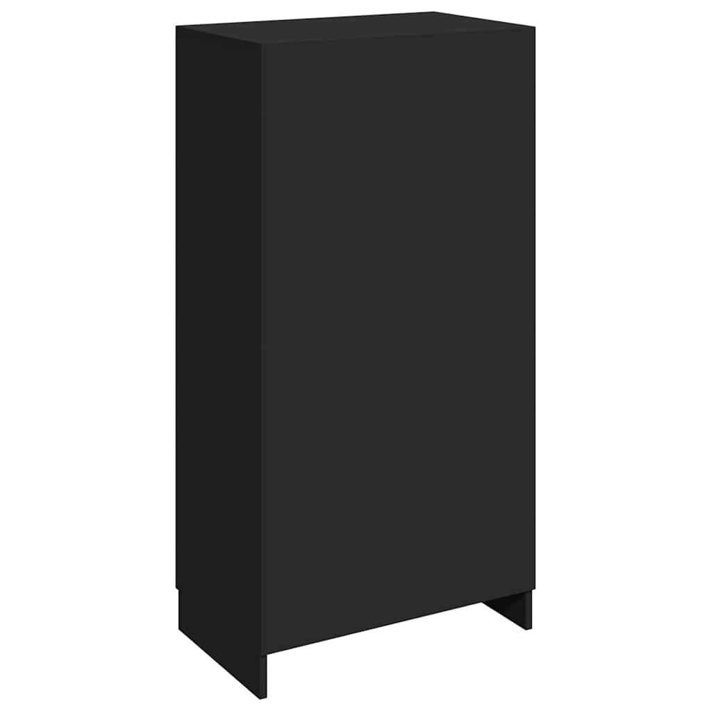 vidaXL Szafka na buty, czarna, 55x35x108 cm, materiał drewnopochodny