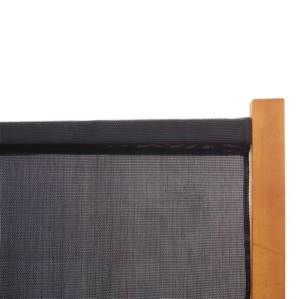vidaXL Parawan 3-panelowy, czarny, 210 x 180 cm