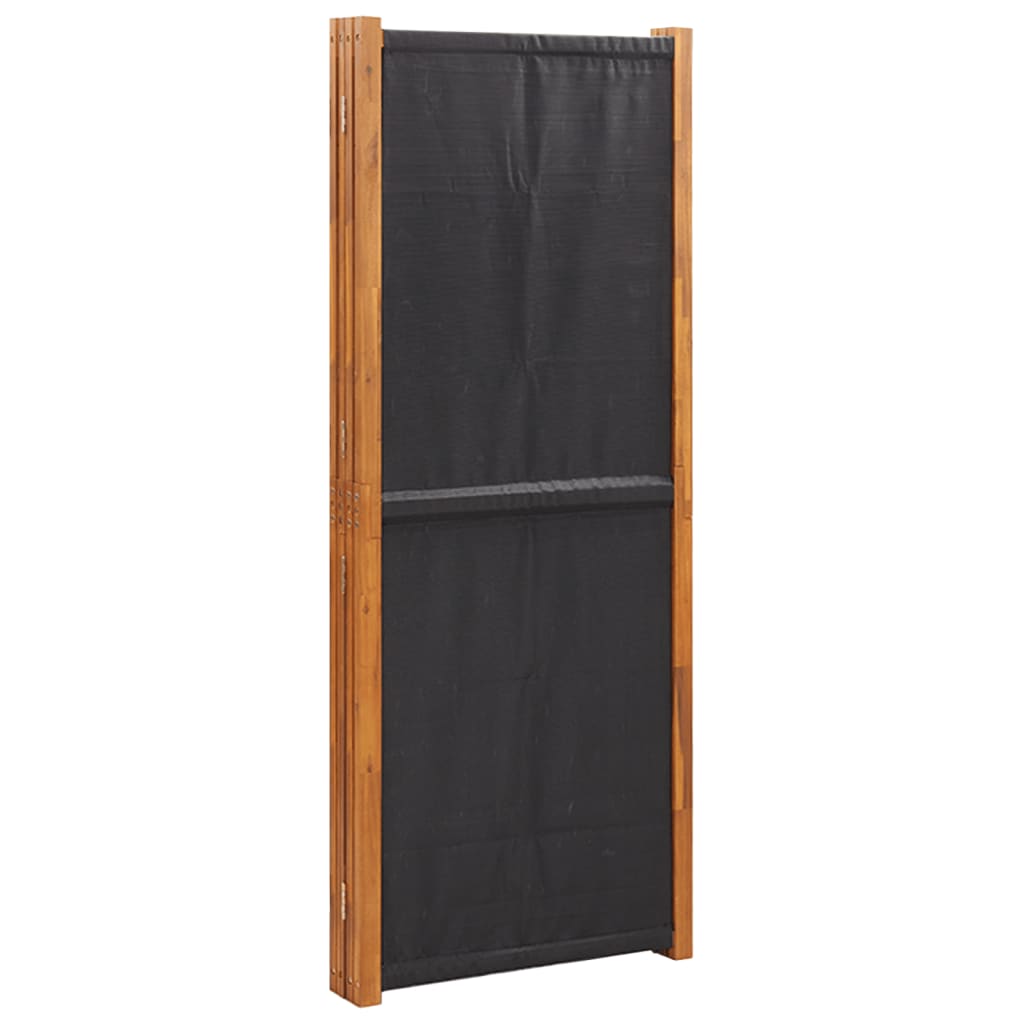 vidaXL Parawan 4-panelowy, czarny, 280 x 180 cm