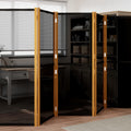 vidaXL Parawan 5-panelowy, czarny, 350 x 180 cm