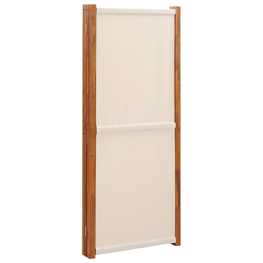 vidaXL Parawan 4-panelowy, kremowy, 280 x 180 cm