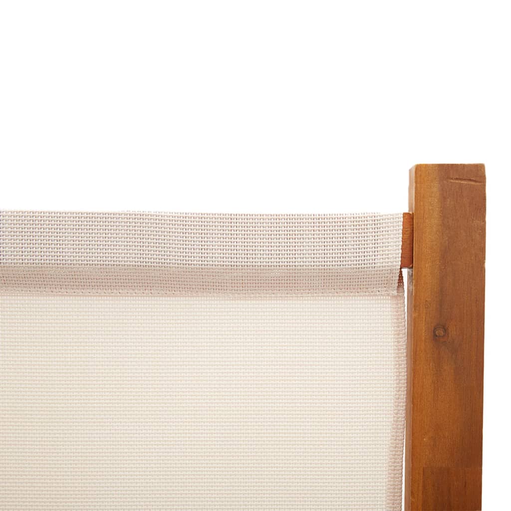 vidaXL Parawan 6-panelowy, kremowy, 420 x 180 cm