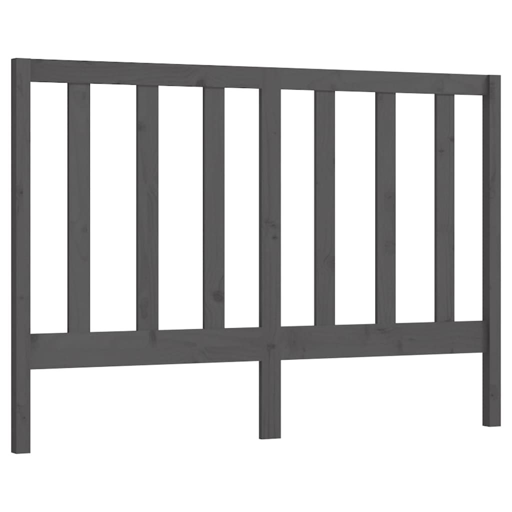 vidaXL Wezgłowie łóżka, szare, 166x4x100 cm, lite drewno sosnowe
