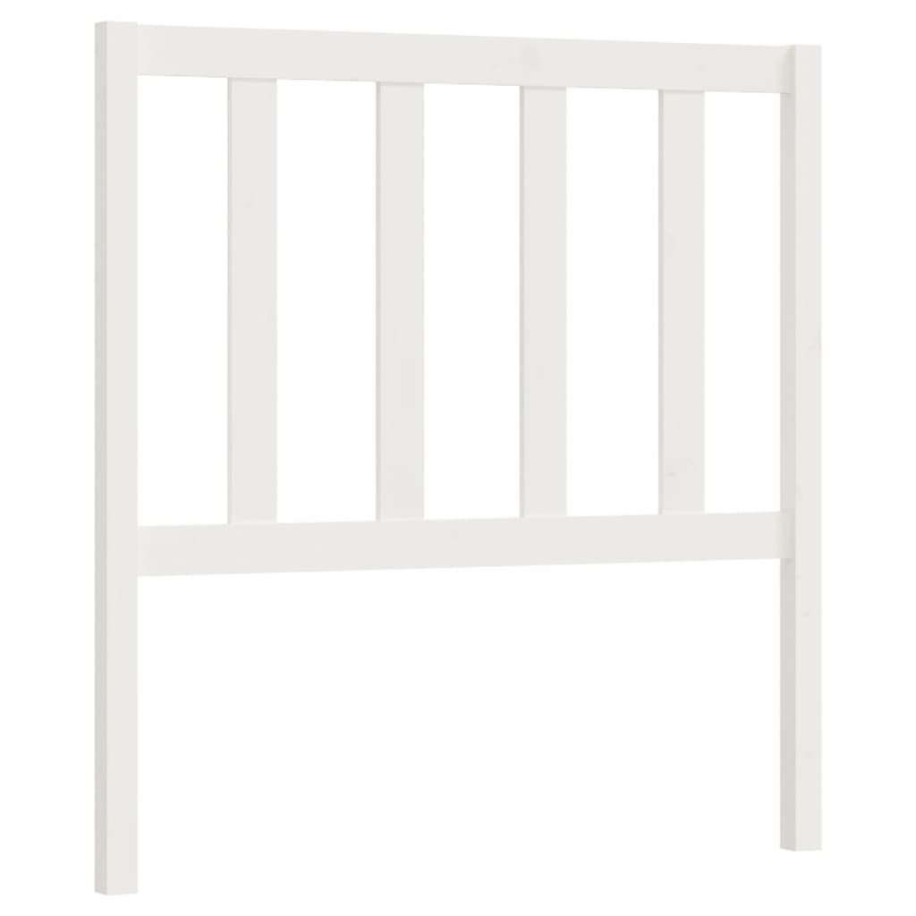 vidaXL Wezgłowie łóżka, białe, 81x4x100 cm, lite drewno sosnowe