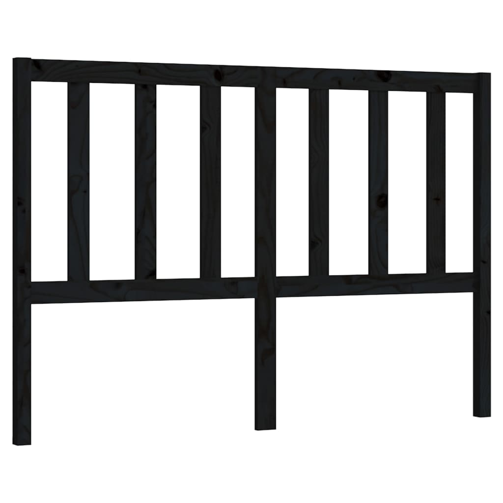 vidaXL Wezgłowie łóżka, czarne, 166x4x100 cm, lite drewno sosnowe