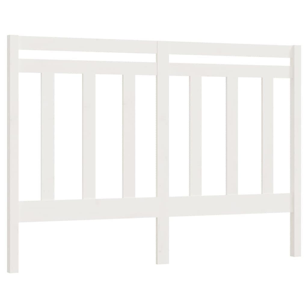 vidaXL Wezgłowie łóżka, białe, 156x4x100 cm, lite drewno sosnowe