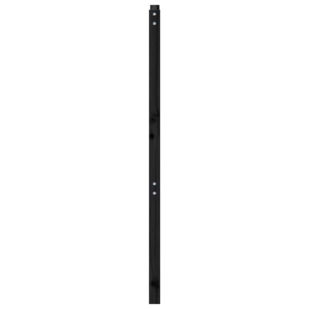 vidaXL Wezgłowie łóżka, czarne, 81x4x100 cm, lite drewno sosnowe