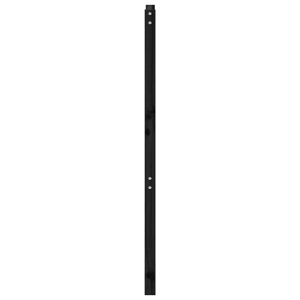 vidaXL Wezgłowie łóżka, czarne, 96x4x100 cm, lite drewno sosnowe