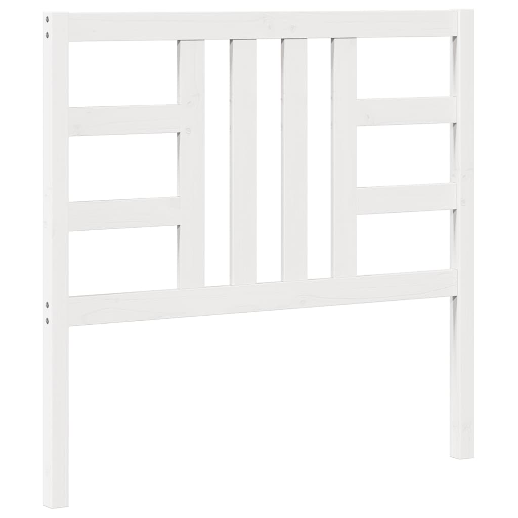 vidaXL Wezgłowie łóżka, białe, 106x4x100 cm, lite drewno sosnowe