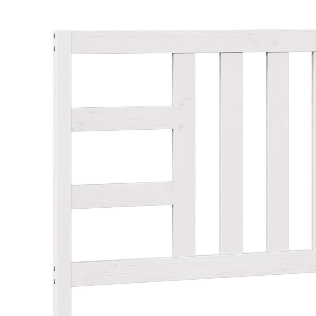vidaXL Wezgłowie łóżka, białe, 106x4x100 cm, lite drewno sosnowe