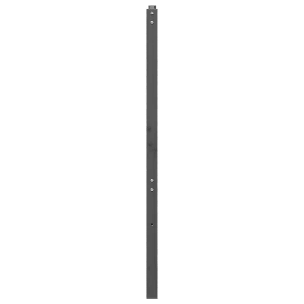 vidaXL Wezgłowie łóżka, szare, 146x4x100 cm, lite drewno sosnowe