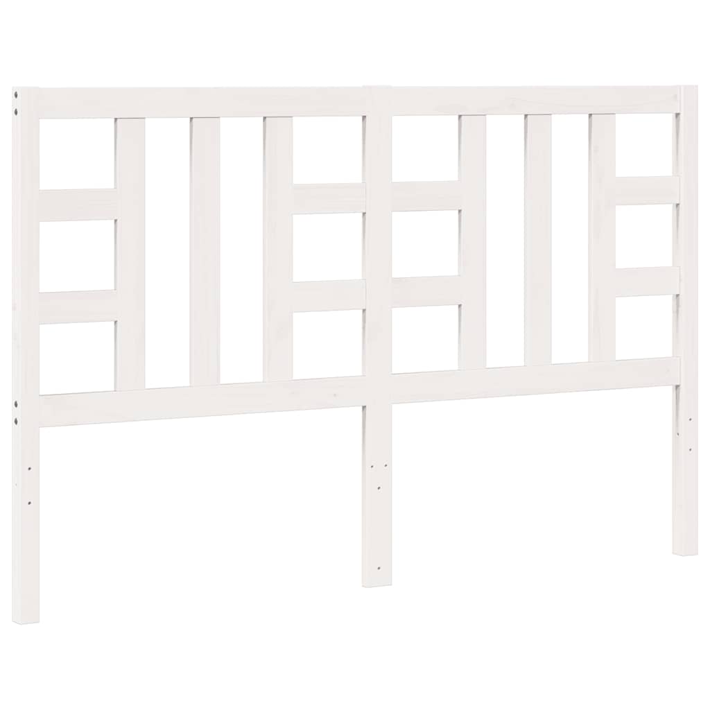 vidaXL Wezgłowie łóżka, białe, 156x4x100 cm, lite drewno sosnowe