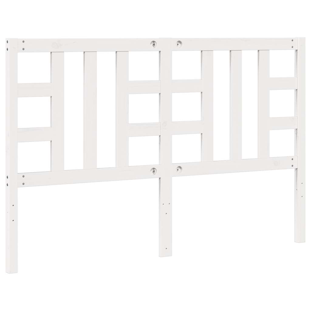 vidaXL Wezgłowie łóżka, białe, 156x4x100 cm, lite drewno sosnowe