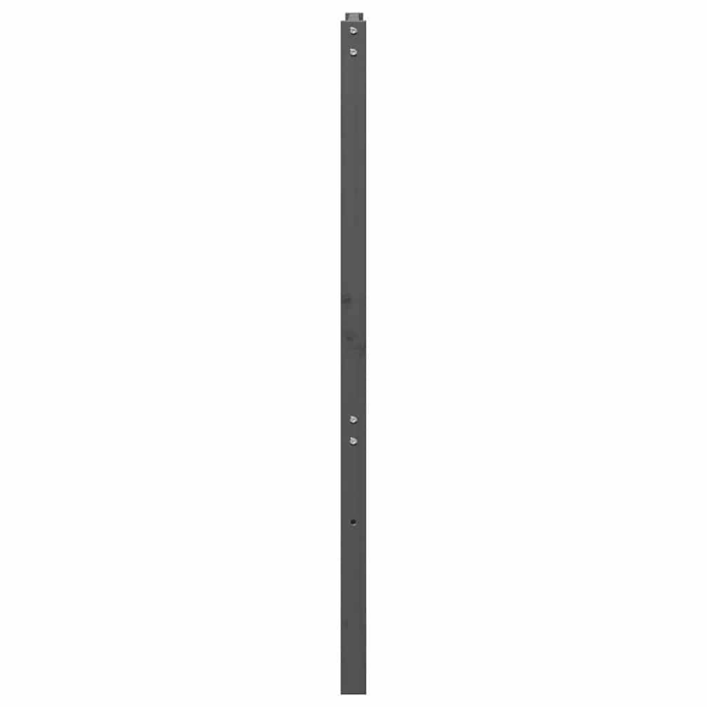 vidaXL Wezgłowie łóżka, szare, 166x4x100 cm, lite drewno sosnowe