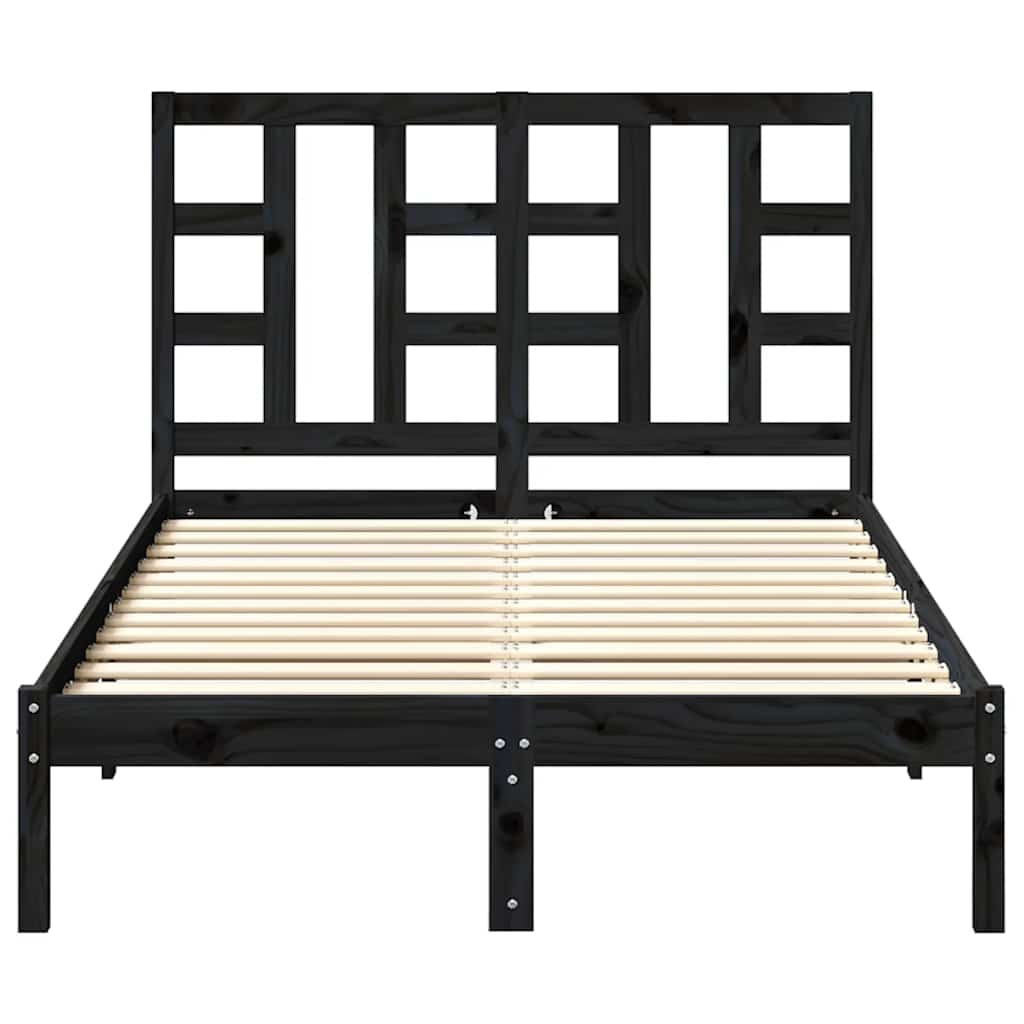 vidaXL Wezgłowie łóżka, szare, 206x4x100 cm, lite drewno sosnowe