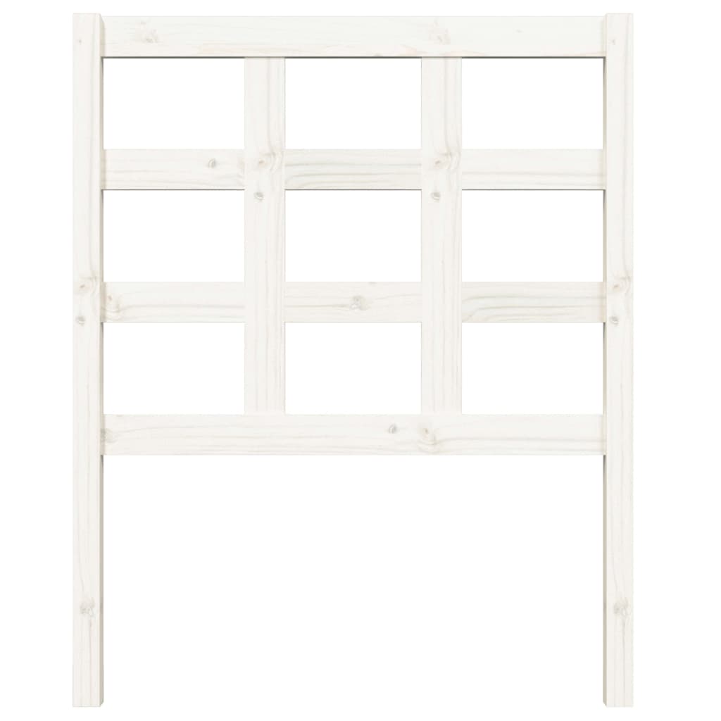 vidaXL Wezgłowie łóżka, białe, 80,5x4x100 cm, lite drewno sosnowe