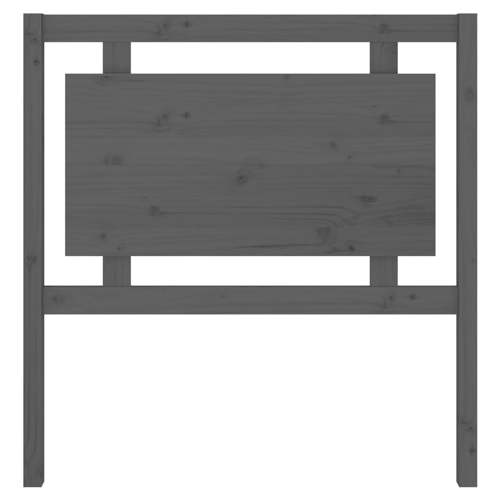 vidaXL Wezgłowie łóżka, szare, 95,5x4x100 cm, lite drewno sosnowe