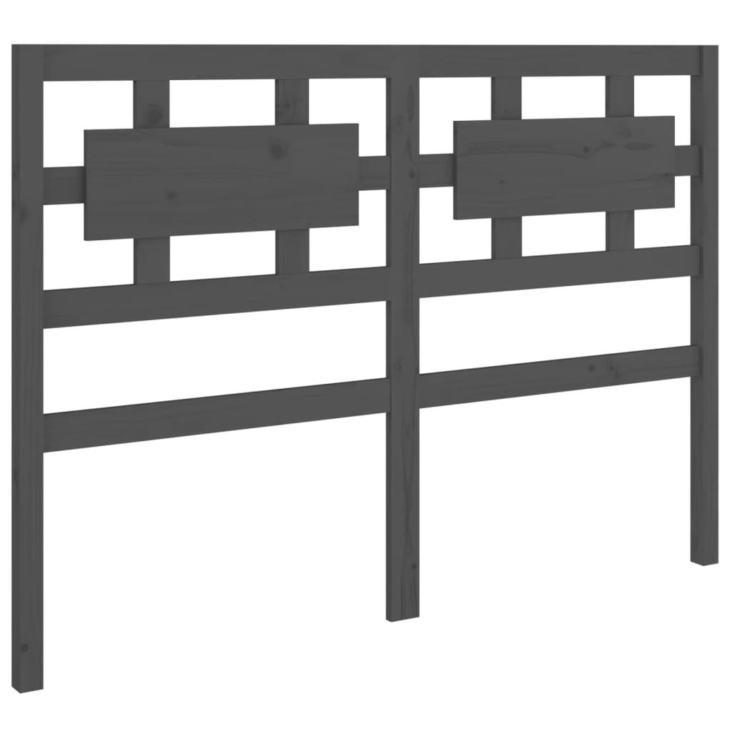 vidaXL Wezgłowie łóżka, szare, 165,5x4x100 cm, lite drewno sosnowe