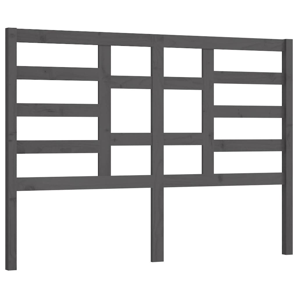 vidaXL Wezgłowie łóżka, szare, 166x4x104 cm, lite drewno sosnowe