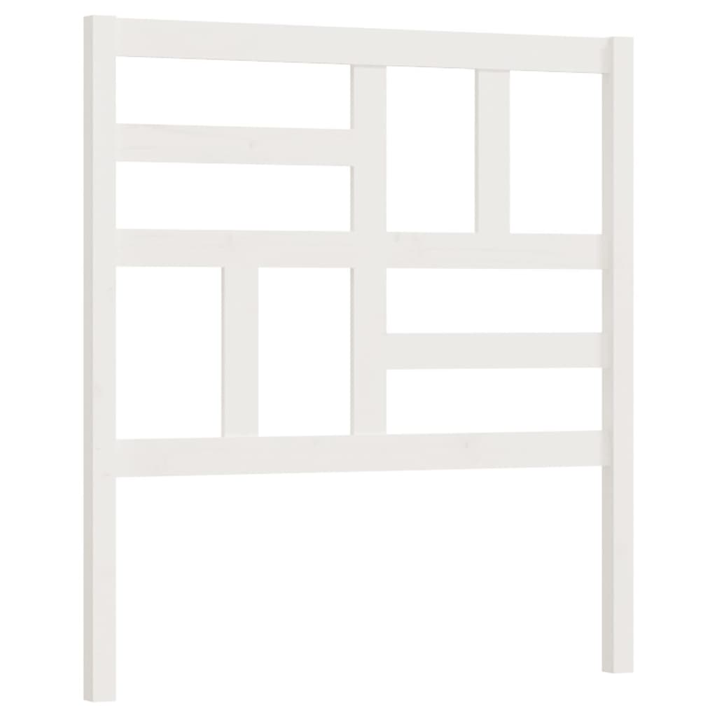 vidaXL Wezgłowie łóżka, białe, 81x4x104 cm, lite drewno sosnowe