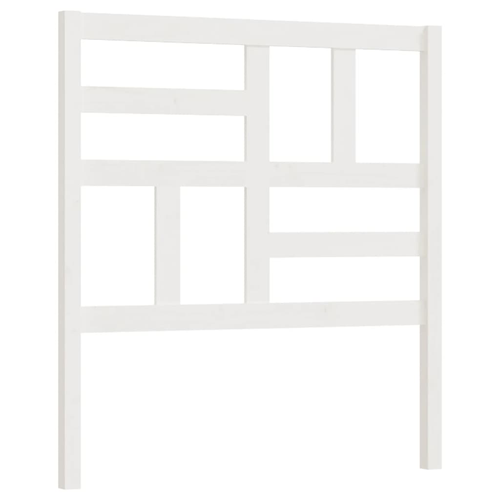 vidaXL Wezgłowie łóżka, białe, 106x4x104 cm, lite drewno sosnowe