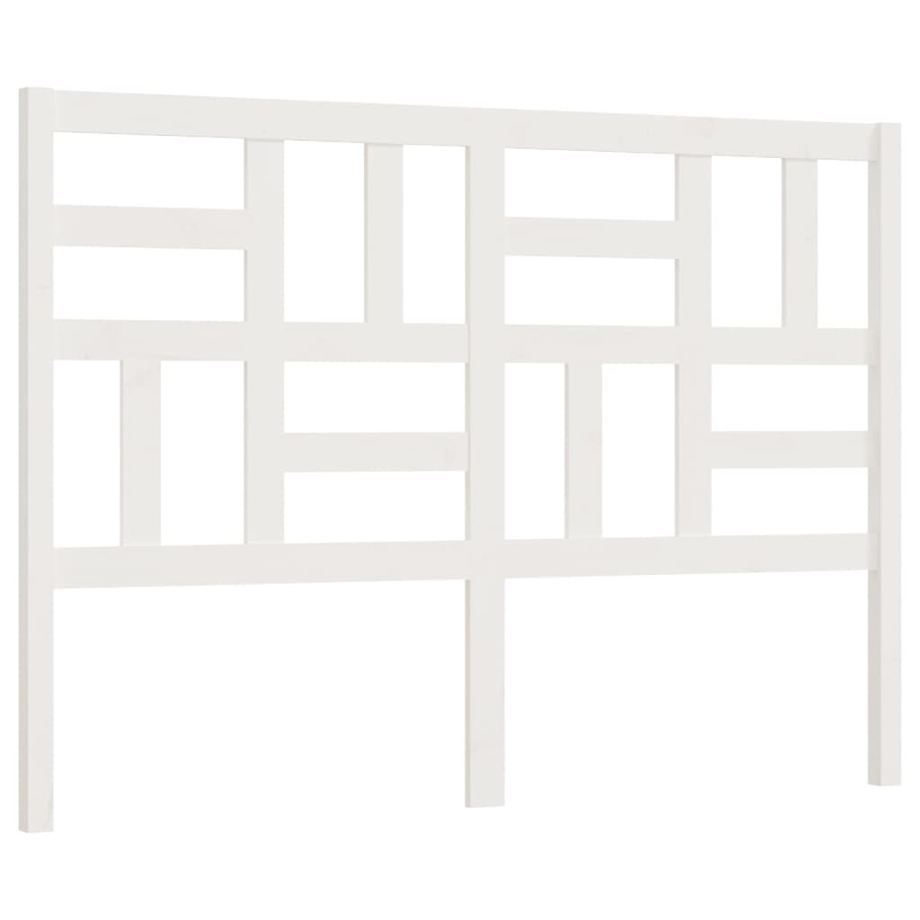 vidaXL Wezgłowie łóżka, białe, 126x4x104 cm, lite drewno sosnowe