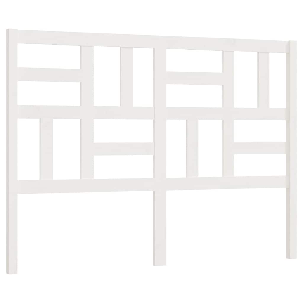 vidaXL Wezgłowie łóżka, białe, 146x4x104 cm, lite drewno sosnowe
