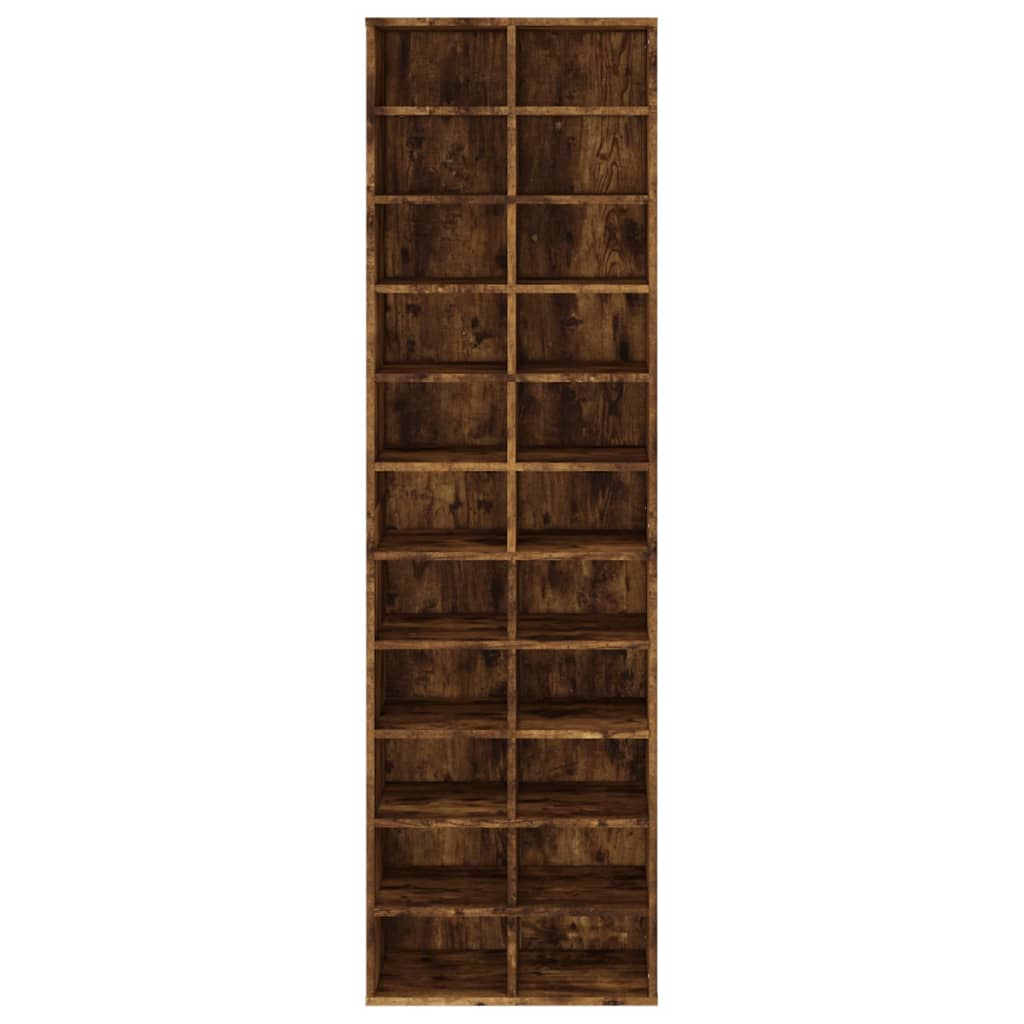 vidaXL Stojak na buty, przydymiony dąb, 54x34x183 cm