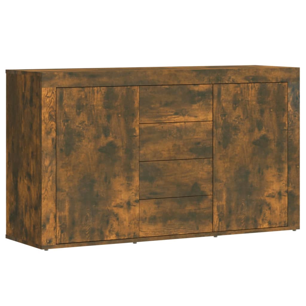 vidaXL Komoda, przydymiony dąb, 120x36x69 cm, materiał drewnopochodny