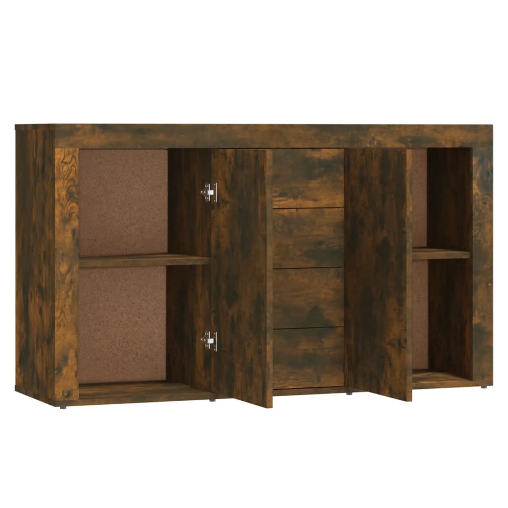 vidaXL Komoda, przydymiony dąb, 120x36x69 cm, materiał drewnopochodny