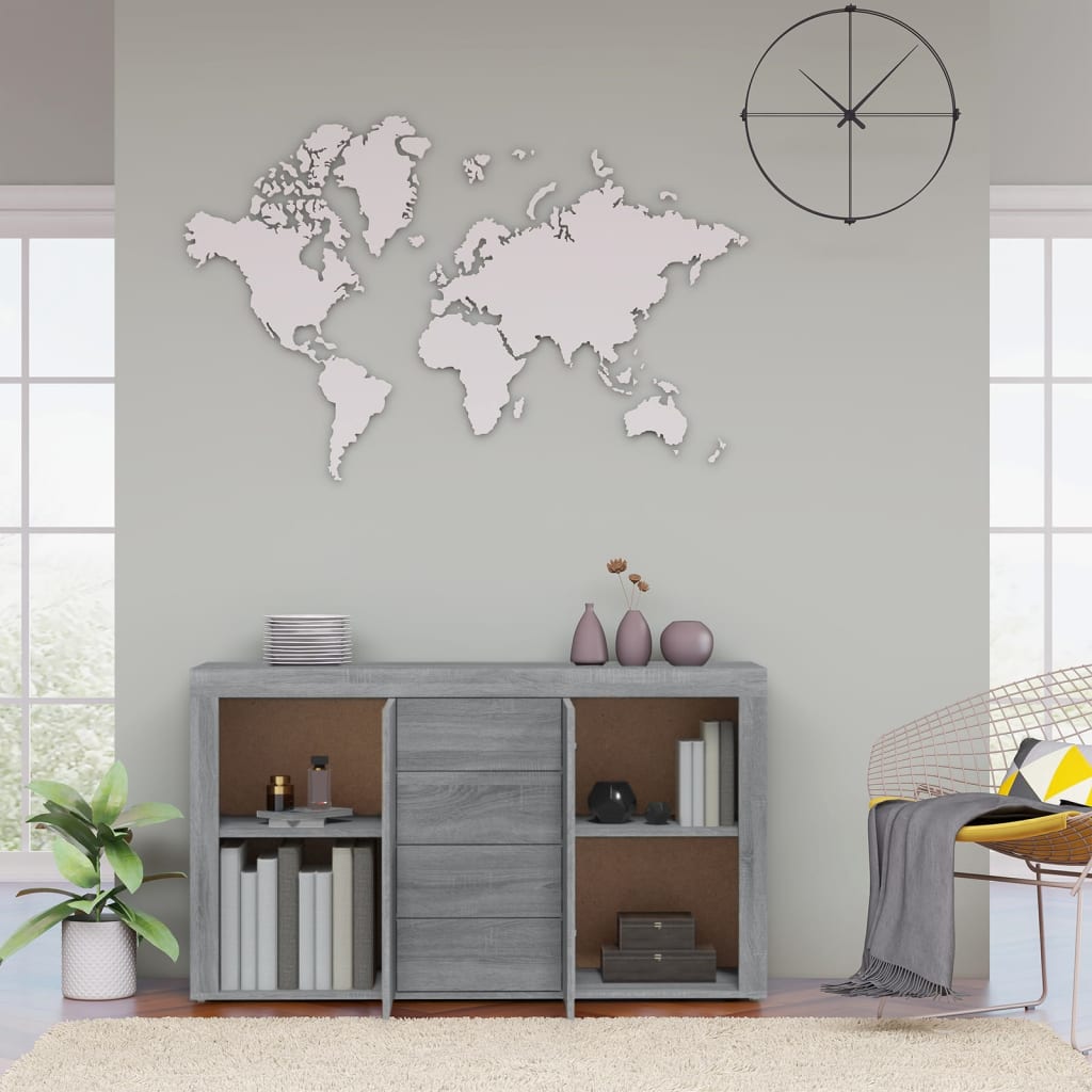 vidaXL Szafka, szary dąb sonoma, 120x36x69 cm, materiał drewnopochodny