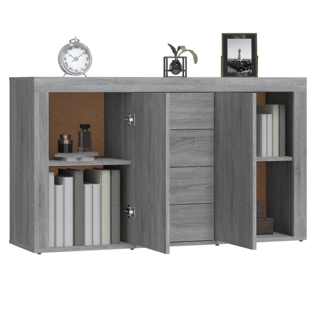 vidaXL Szafka, szary dąb sonoma, 120x36x69 cm, materiał drewnopochodny