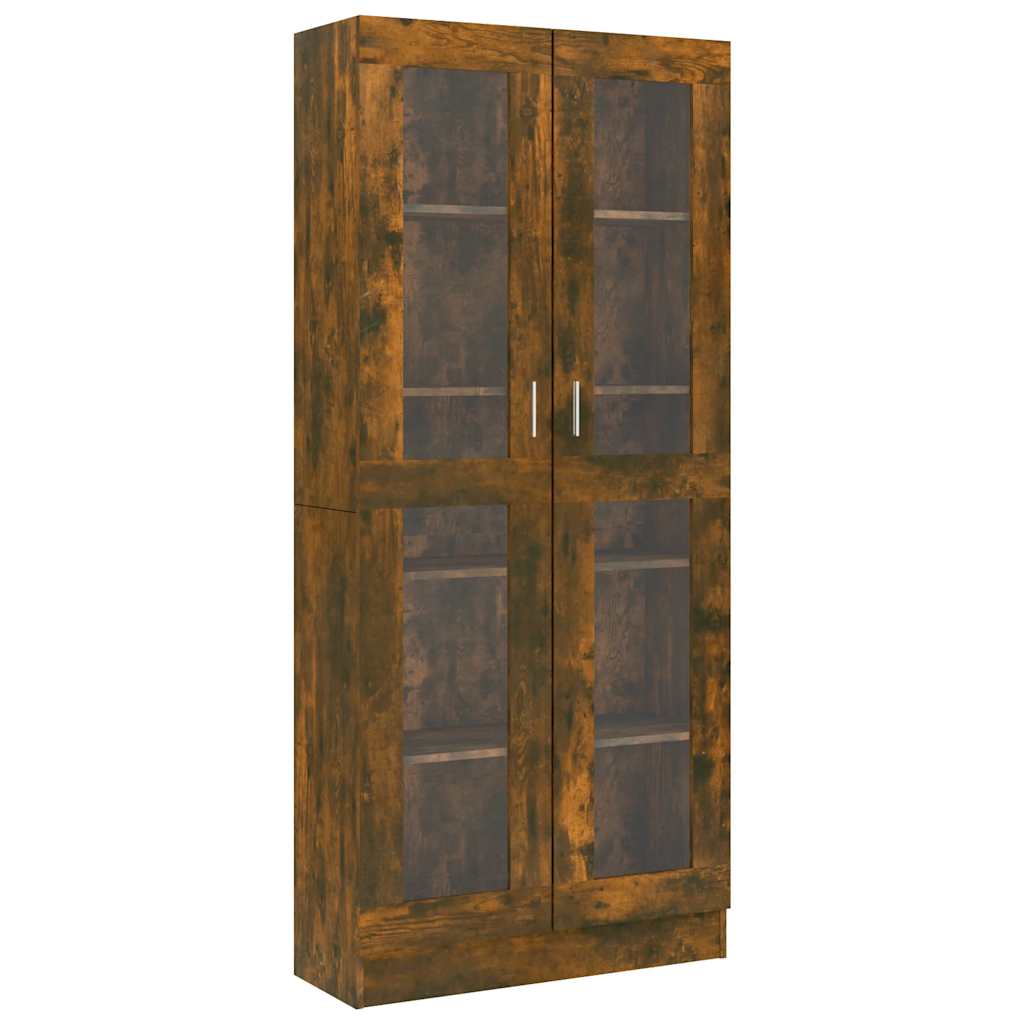 vidaXL Witryna, przydymiony dąb, 82,5x30,5x185 cm