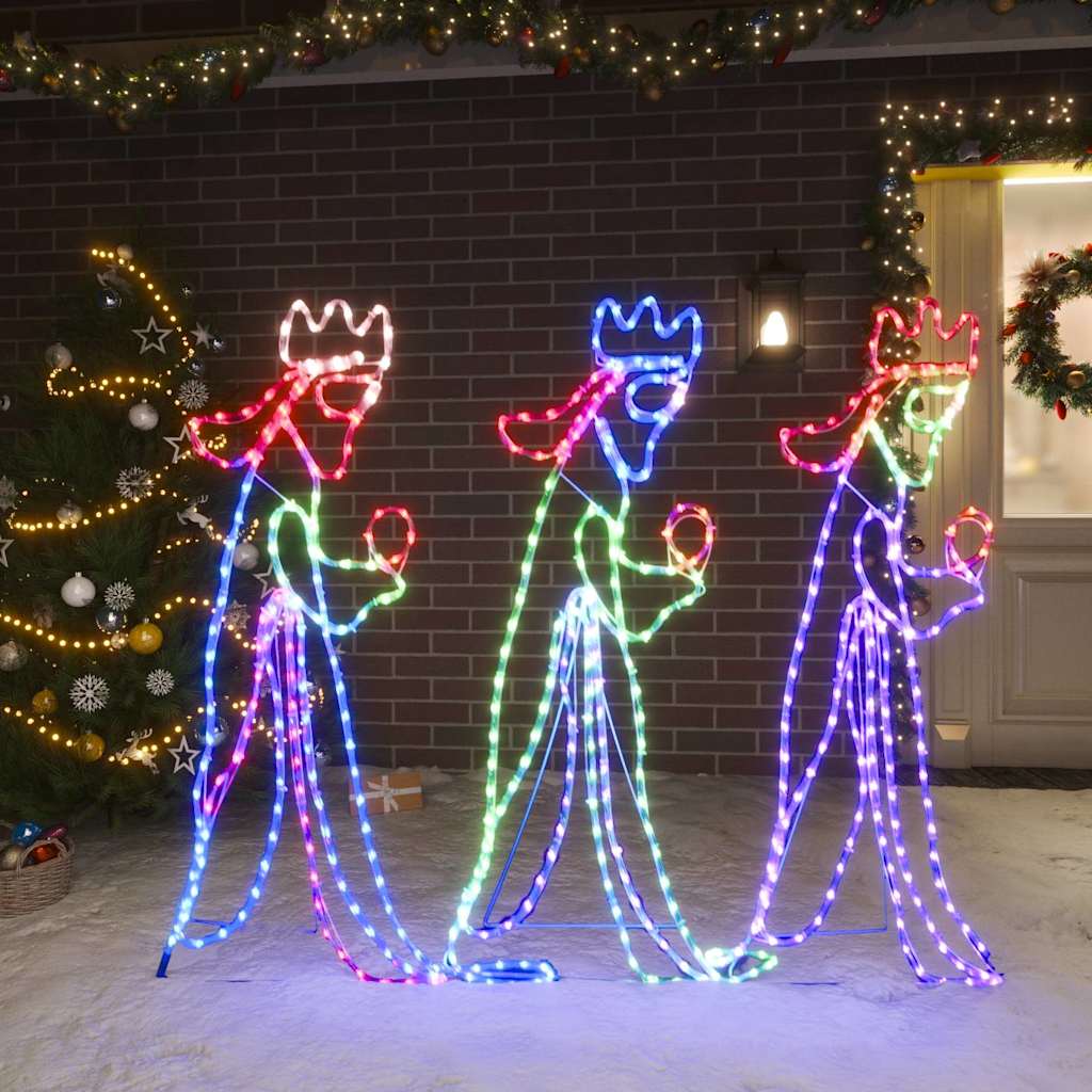 vidaXL Świąteczna dekoracja świetlna Trzej Królowie, 504 LED