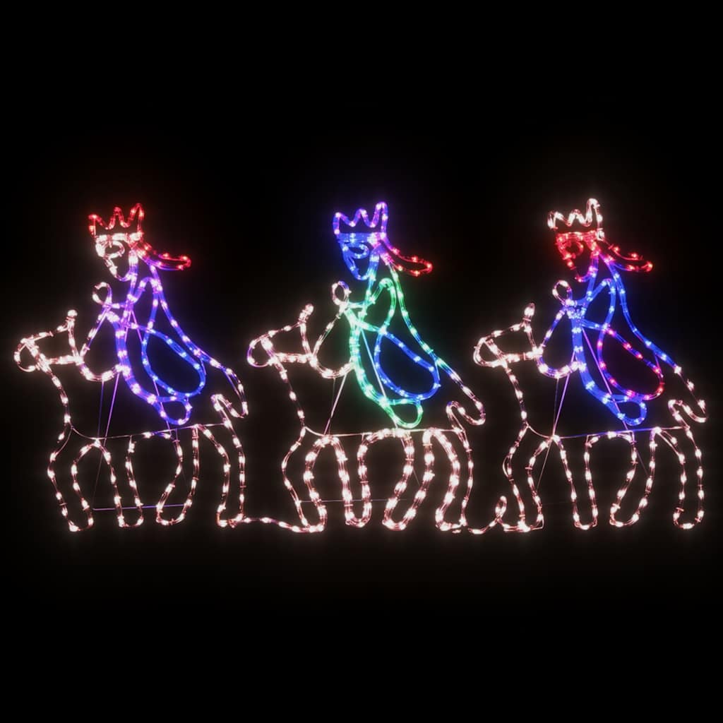 vidaXL Świąteczna dekoracja świetlna Mędrcy ze Wschodu, 504 LED