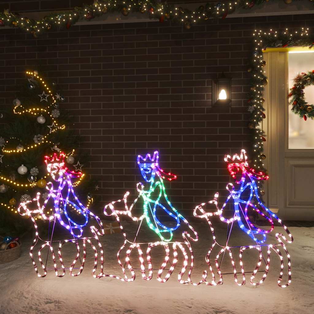 vidaXL Świąteczna dekoracja świetlna Mędrcy ze Wschodu, 504 LED