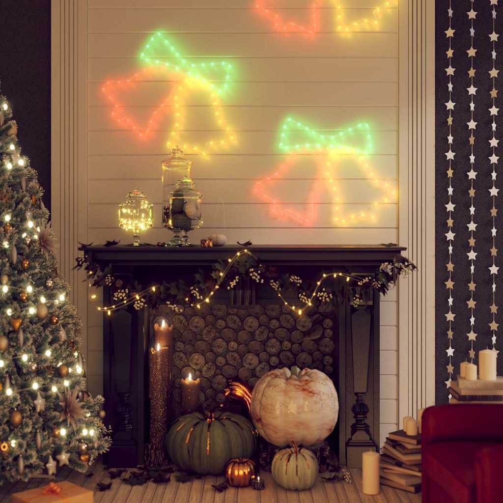 vidaXL Świąteczna dekoracja w kształcie dzwonków, 72 LED, 50x56 cm