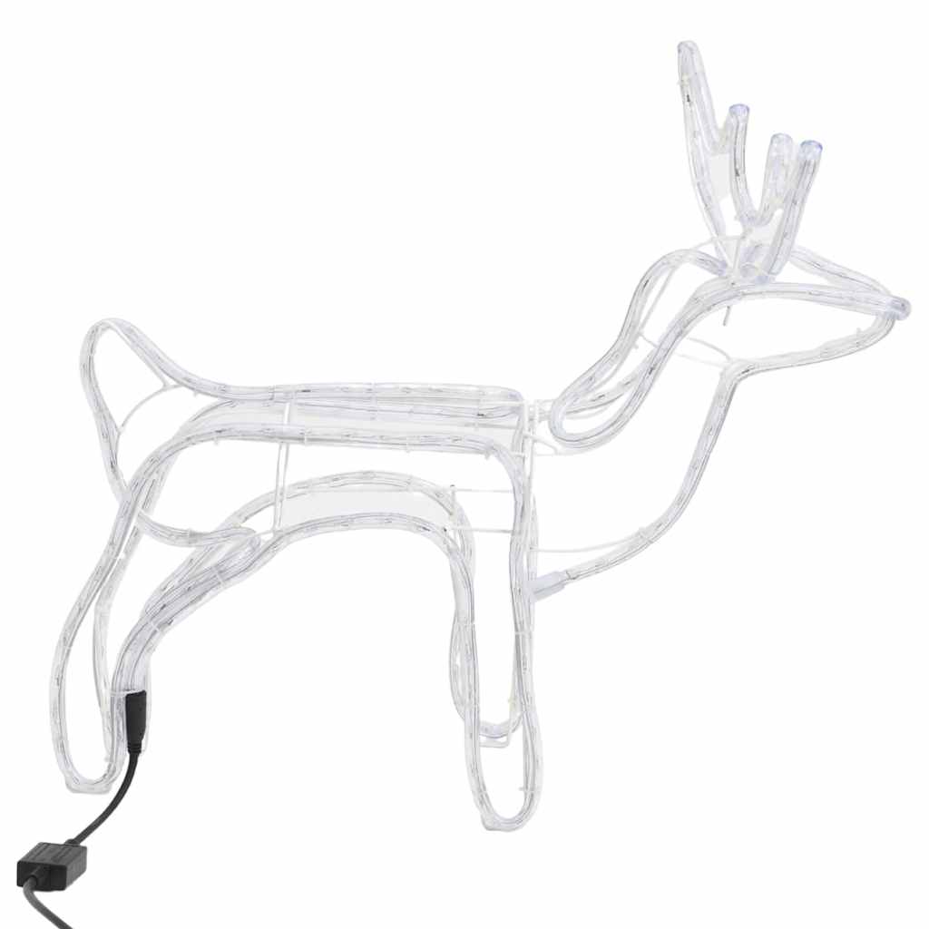 vidaXL Świąteczna dekoracja w kształcie renifera, ciepła biel