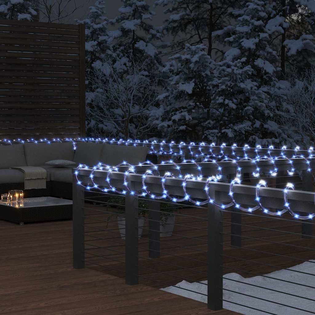 vidaXL Wąż świetlny, 120 LED, zimna biel, 5 m, PVC