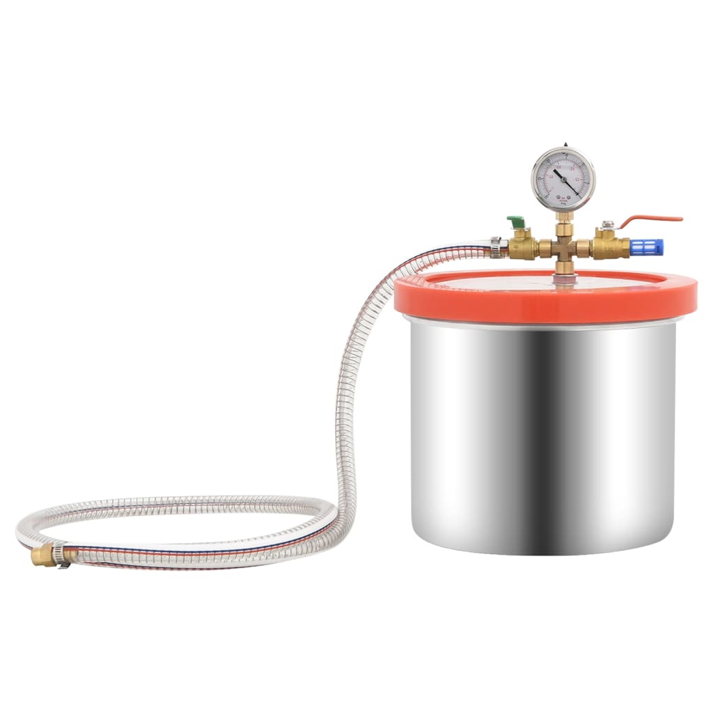 vidaXL Komora próżniowa z pompą dwustopniową, 7,4 L