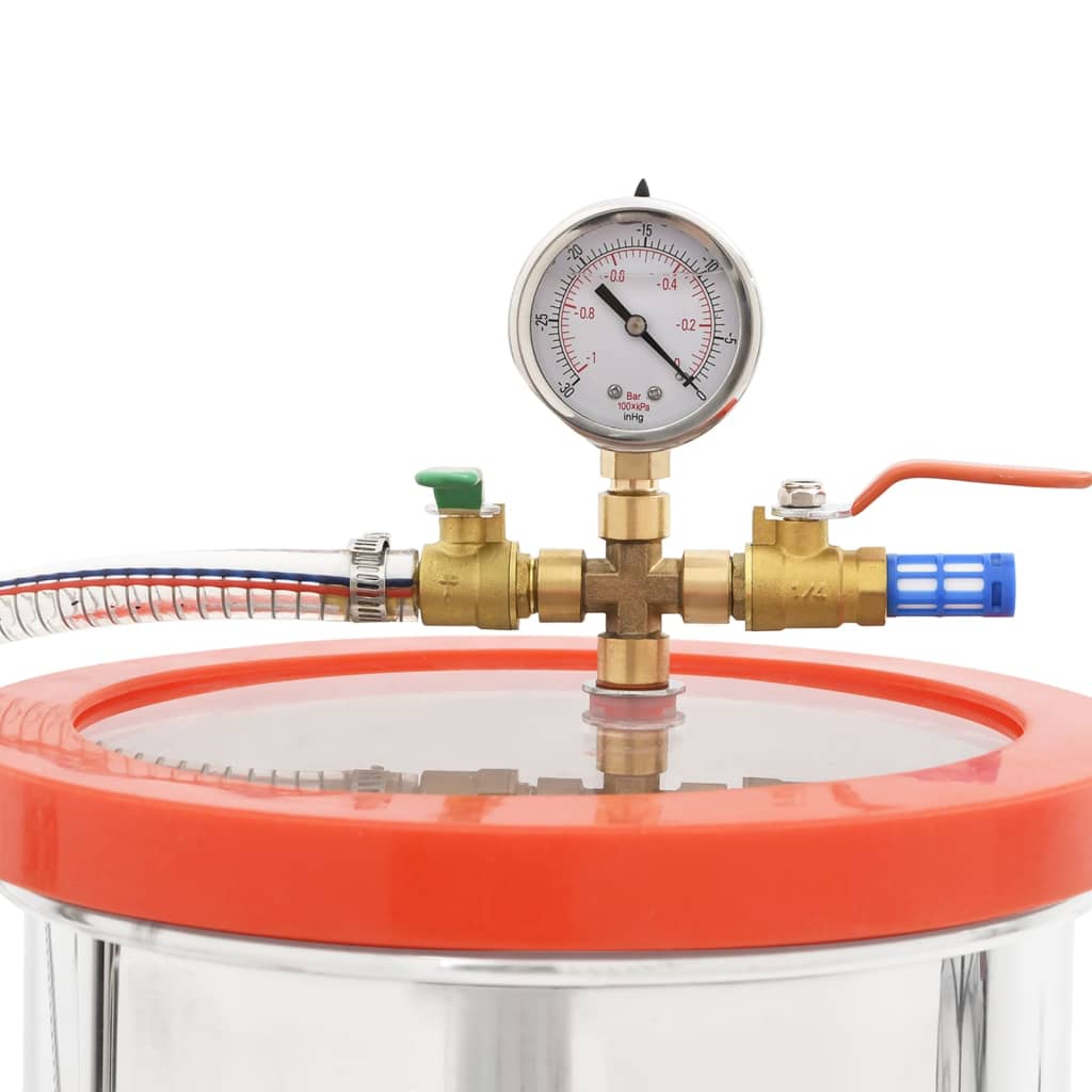 vidaXL Komora próżniowa z pompą dwustopniową, 7,4 L