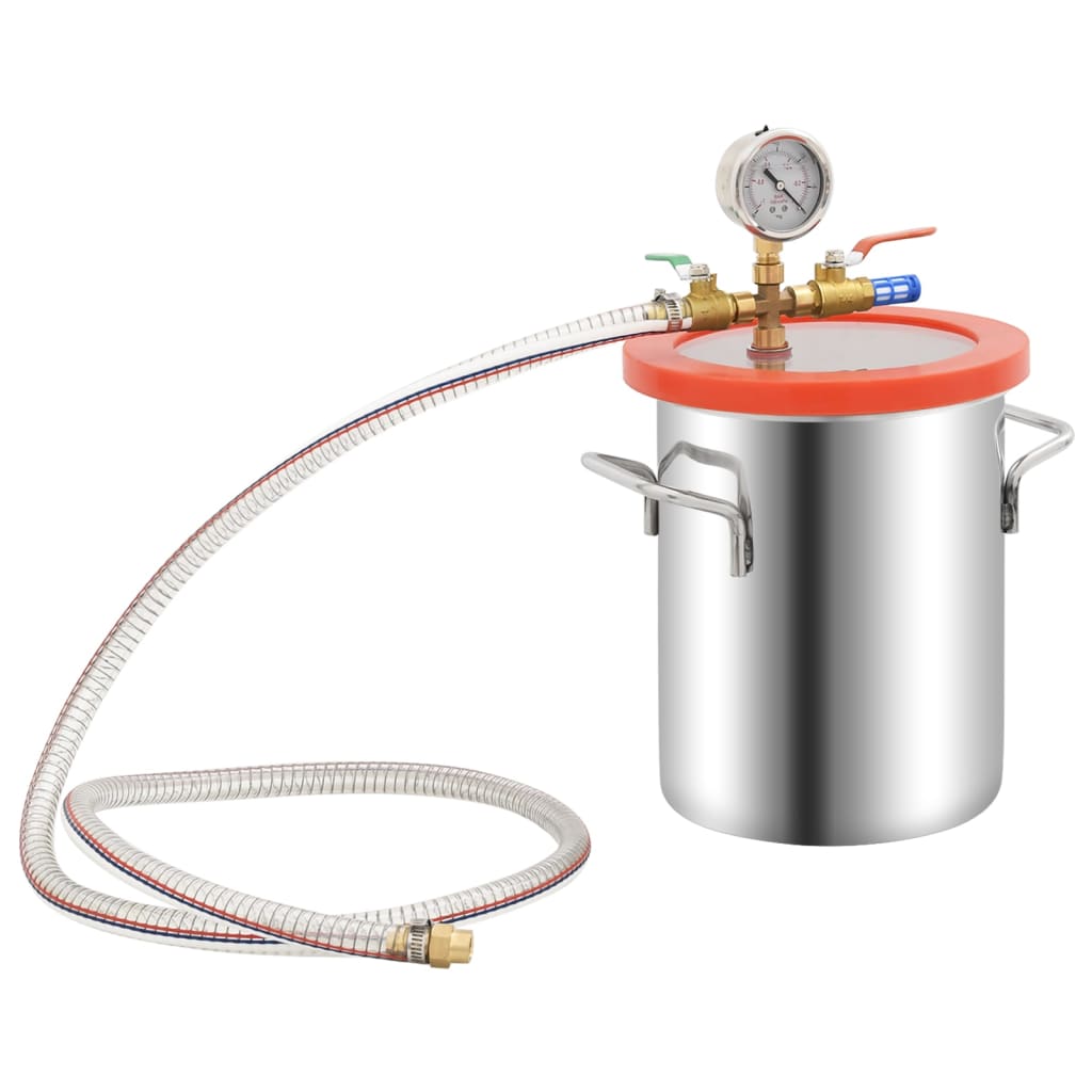 vidaXL Komora próżniowa z pompą jednostopniową, 5,5 L