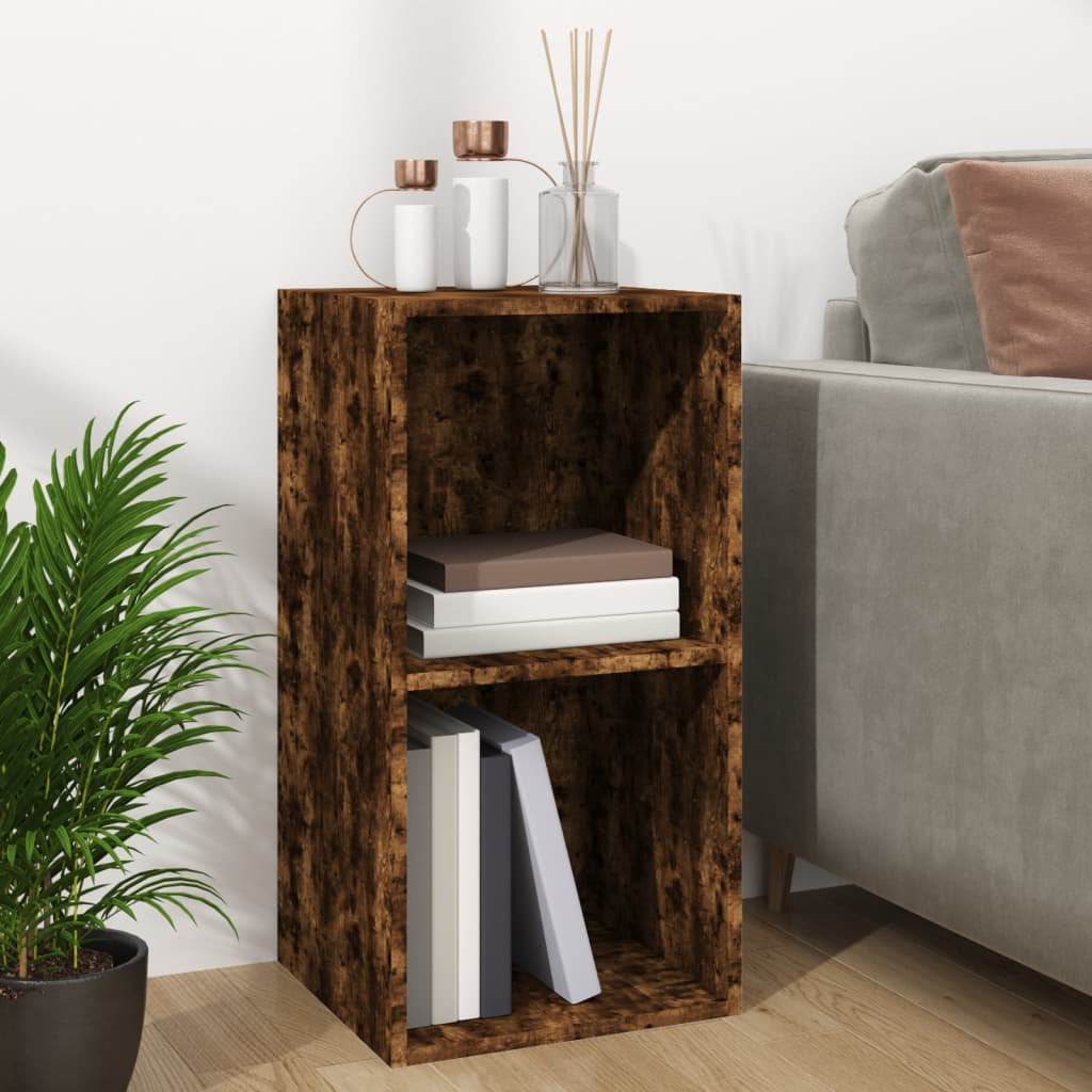 vidaXL Szafka na płyty winylowe, przydymiony dąb, 71x34x36 cm