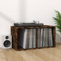 vidaXL Szafka na płyty winylowe, przydymiony dąb, 71x34x36 cm