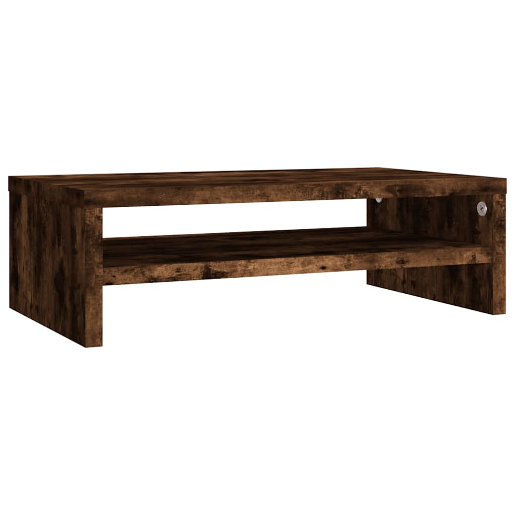 vidaXL Podstawka pod monitor, przydymiony dąb, 42x24x13 cm